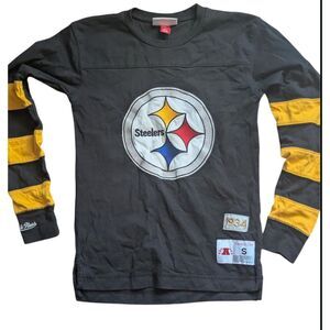 Mitchell & Ness Pittsburgh Steelers Vintage Style Long Sleeve Jersey S